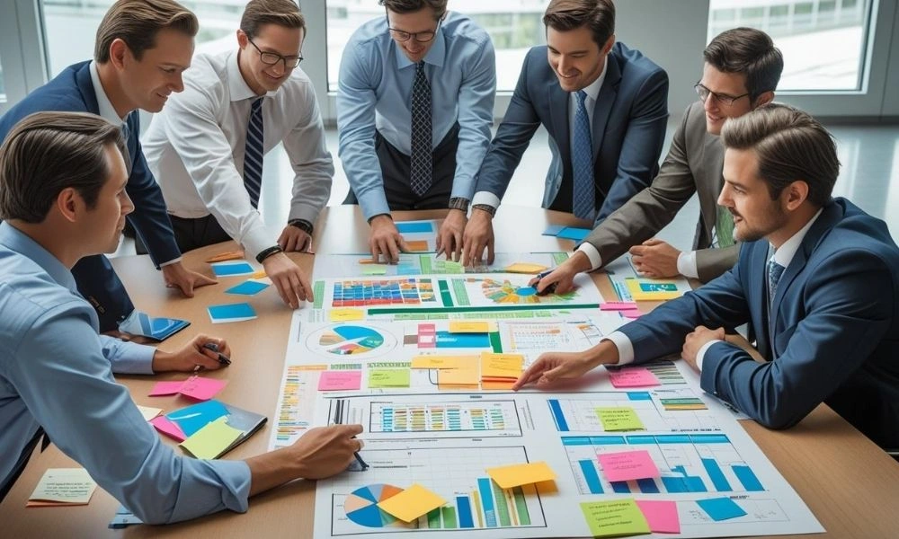 Curriculum planning meeting among education experts