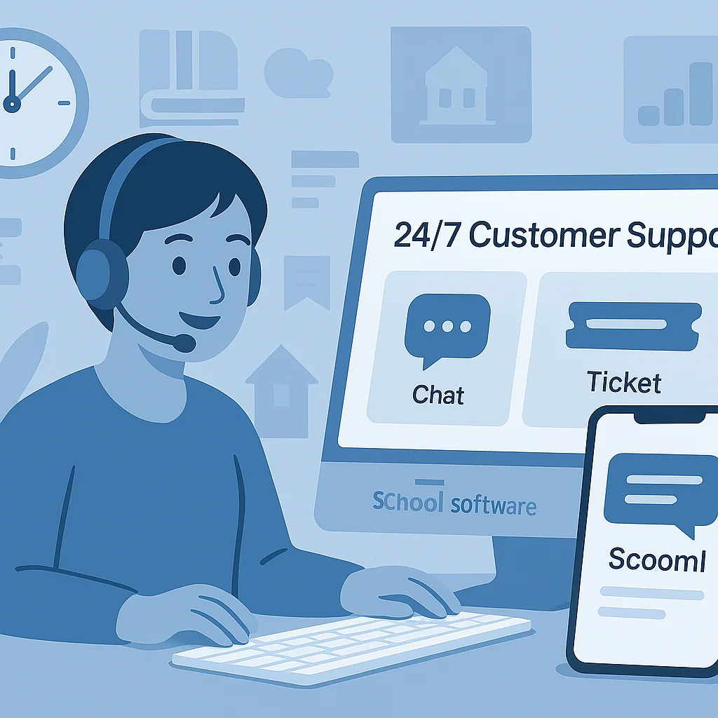 24-Hour Helpdesk for School Management Software Support