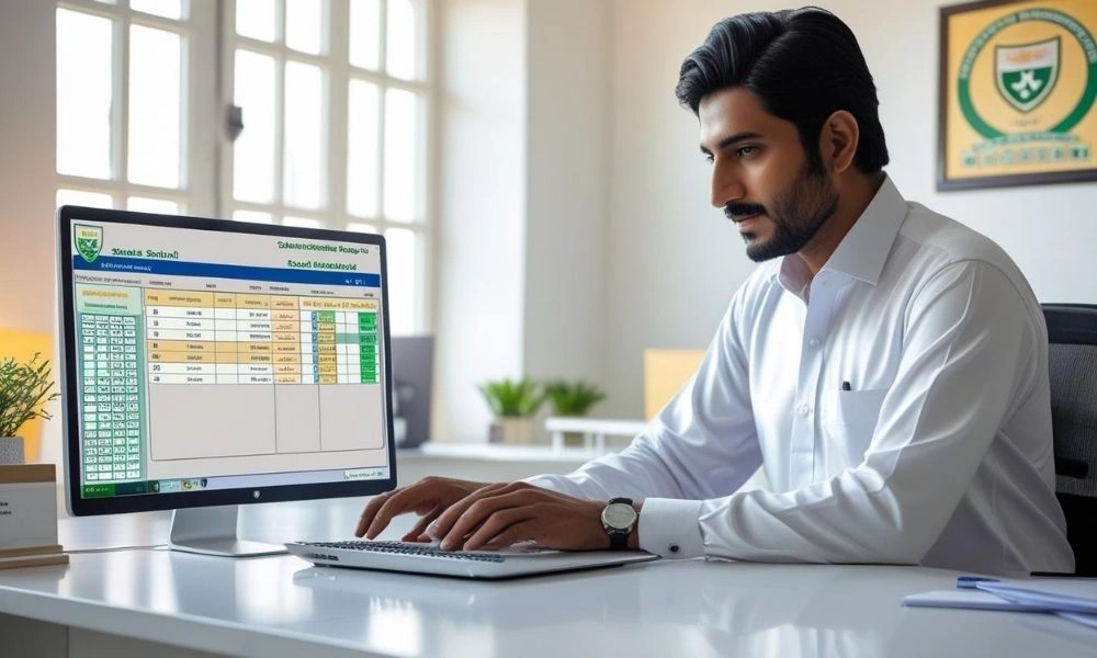 Admin panel of school software being used in Pakistan