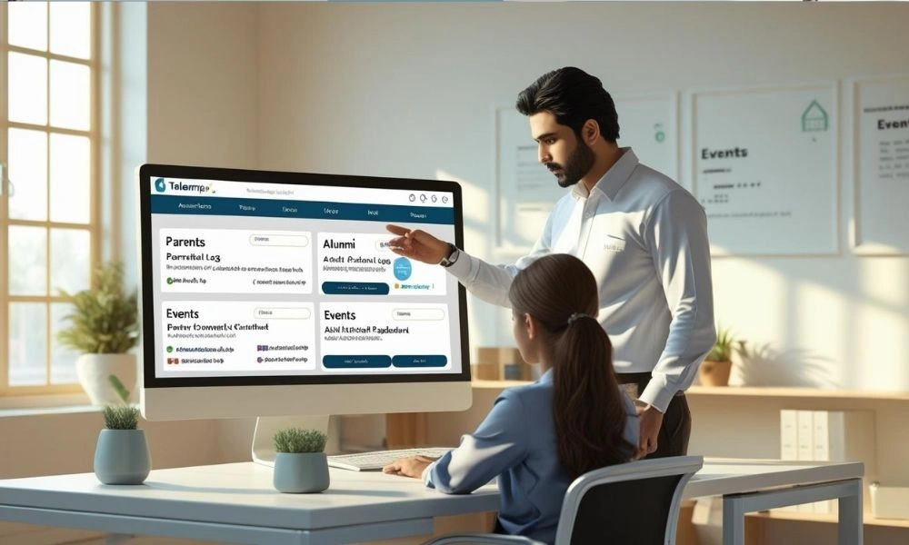 School CRM dashboard in action