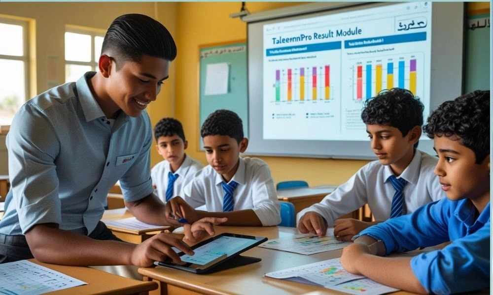 Education & Learning Management System dashboard in a Pakistani school
