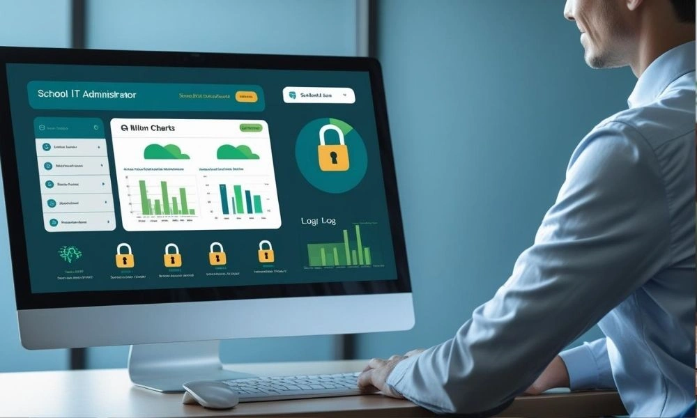 Secure school ERP dashboard with cloud login