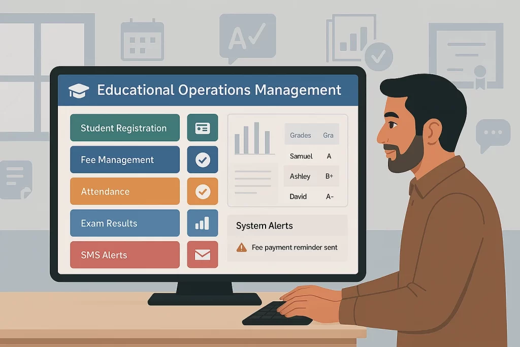 Educational Operations Management System Dashboard for Schools