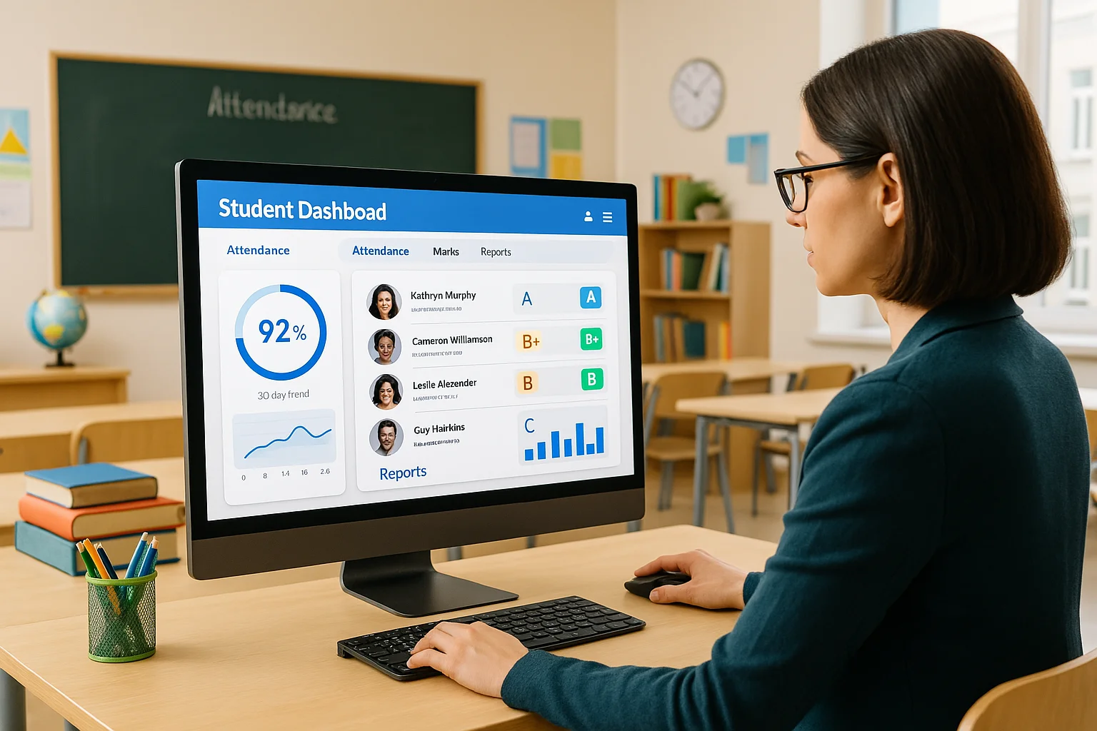 Teacher dashboard interface of TaleemPro’s Teacher Access Management Platform
